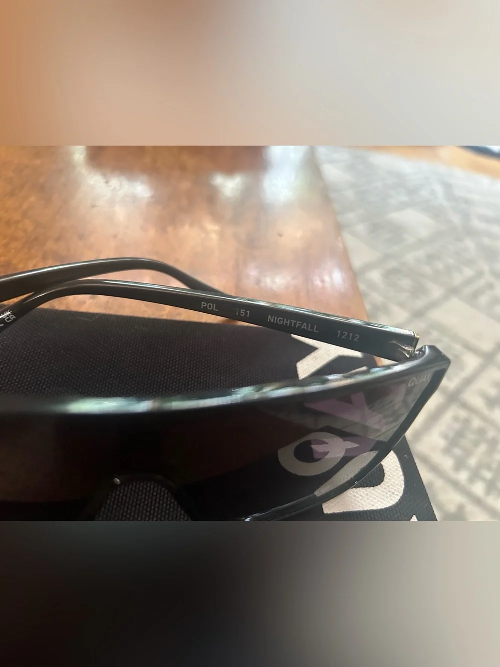 Quay Australia Nightfall Black Gradient Shield Sunglasses